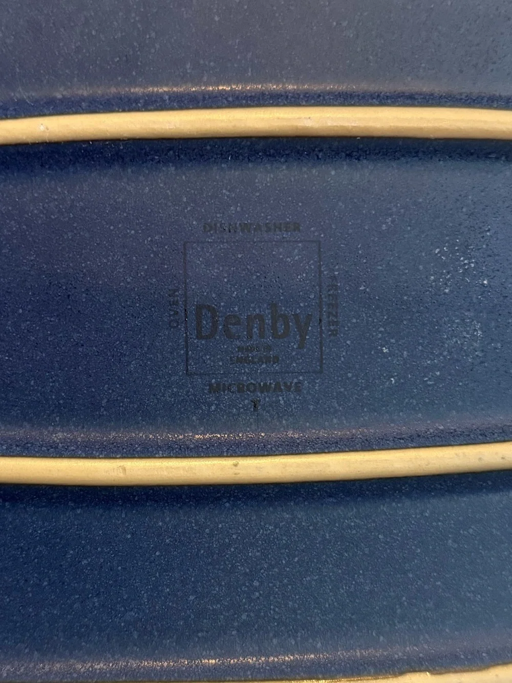 Denby Imperial blue rectangular deep dish oven stoneware dish